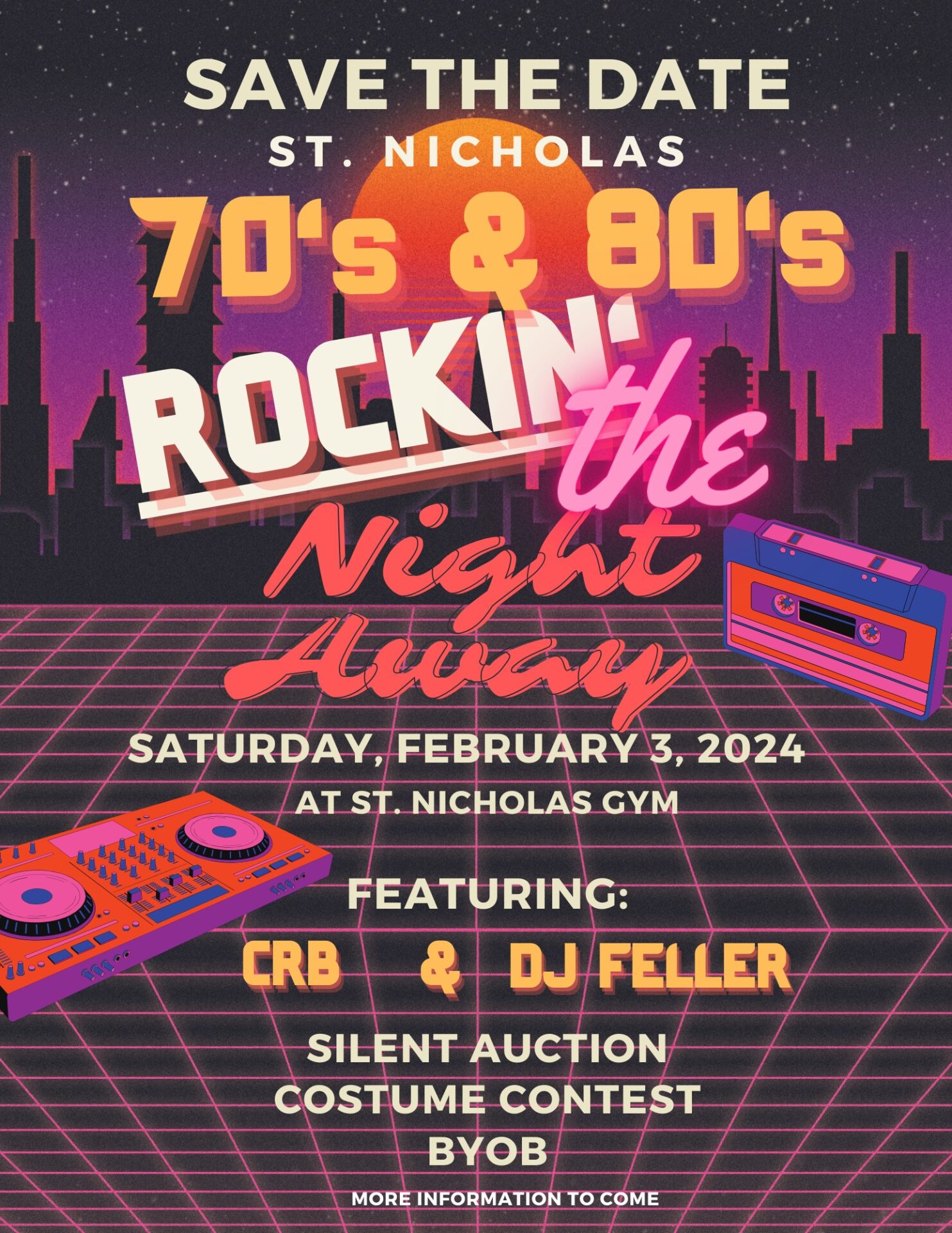 Back to 80's Party Flyer